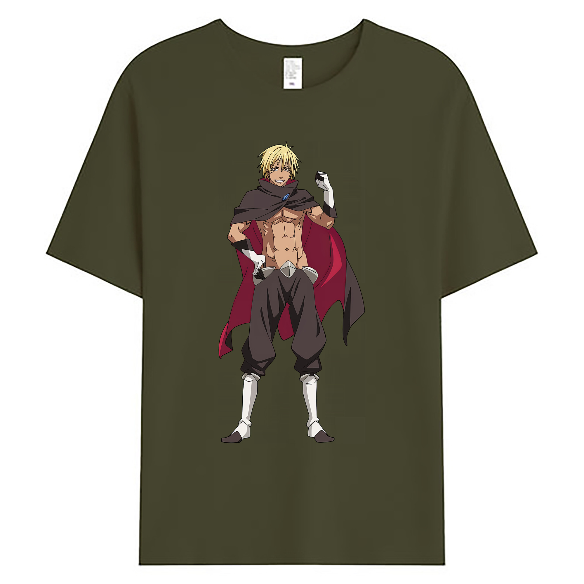 （画像用） 転スラ Regarding Reincarnated to Slime 綿100％ メンズ半袖Tシャツ｜肌触りやわらか＆通気性